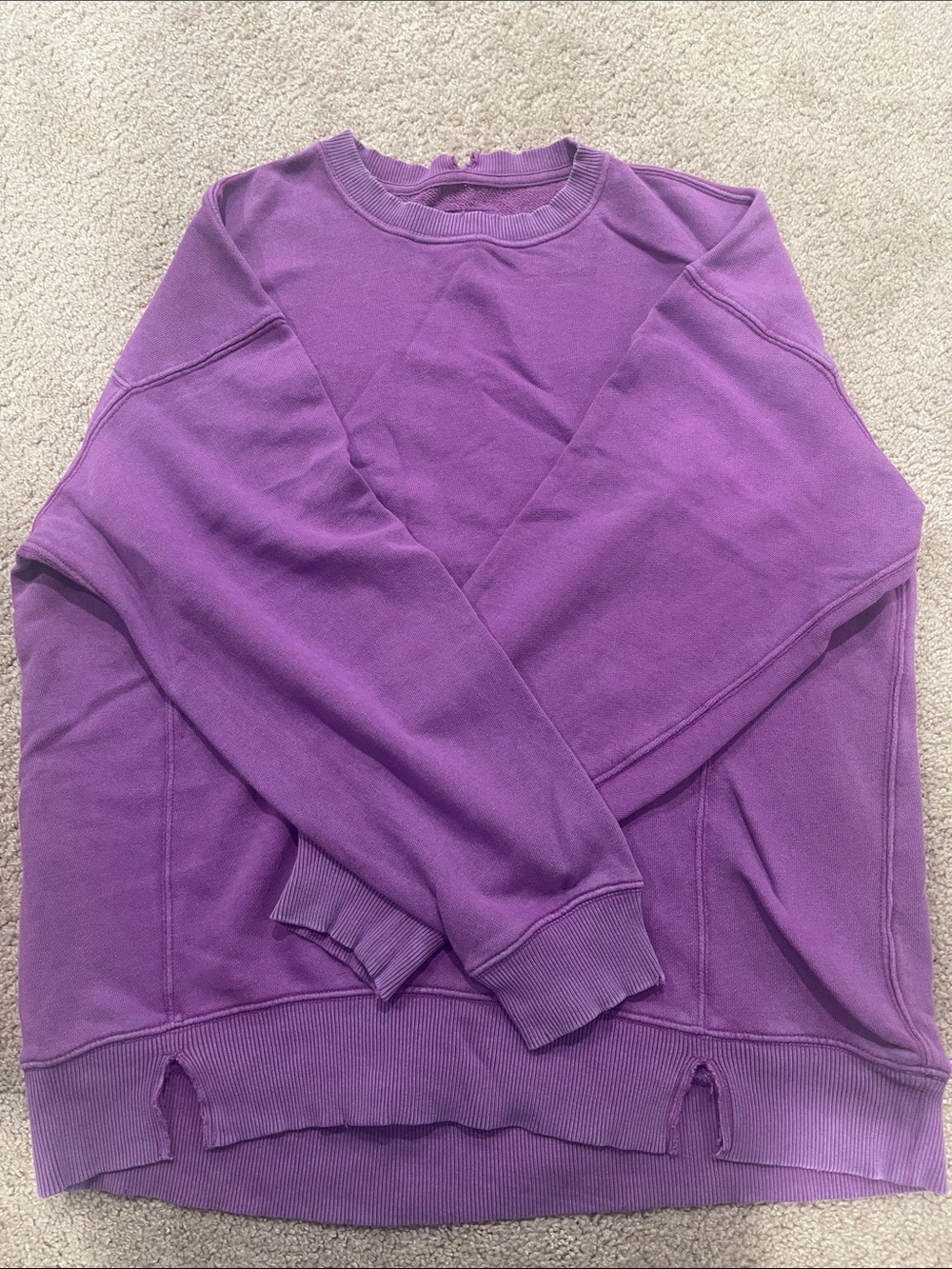 Women’s Purple Pullover Crewneck Sweater